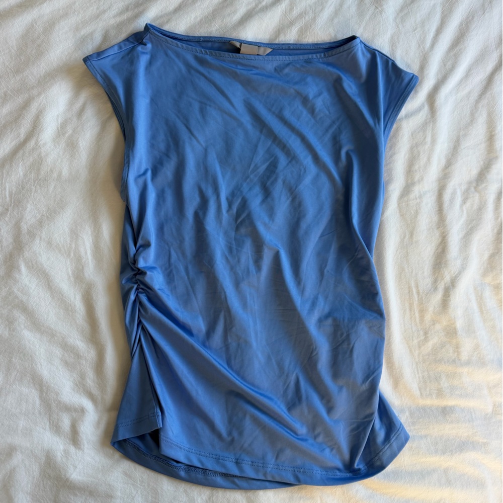 H&M Blue Cinch Top